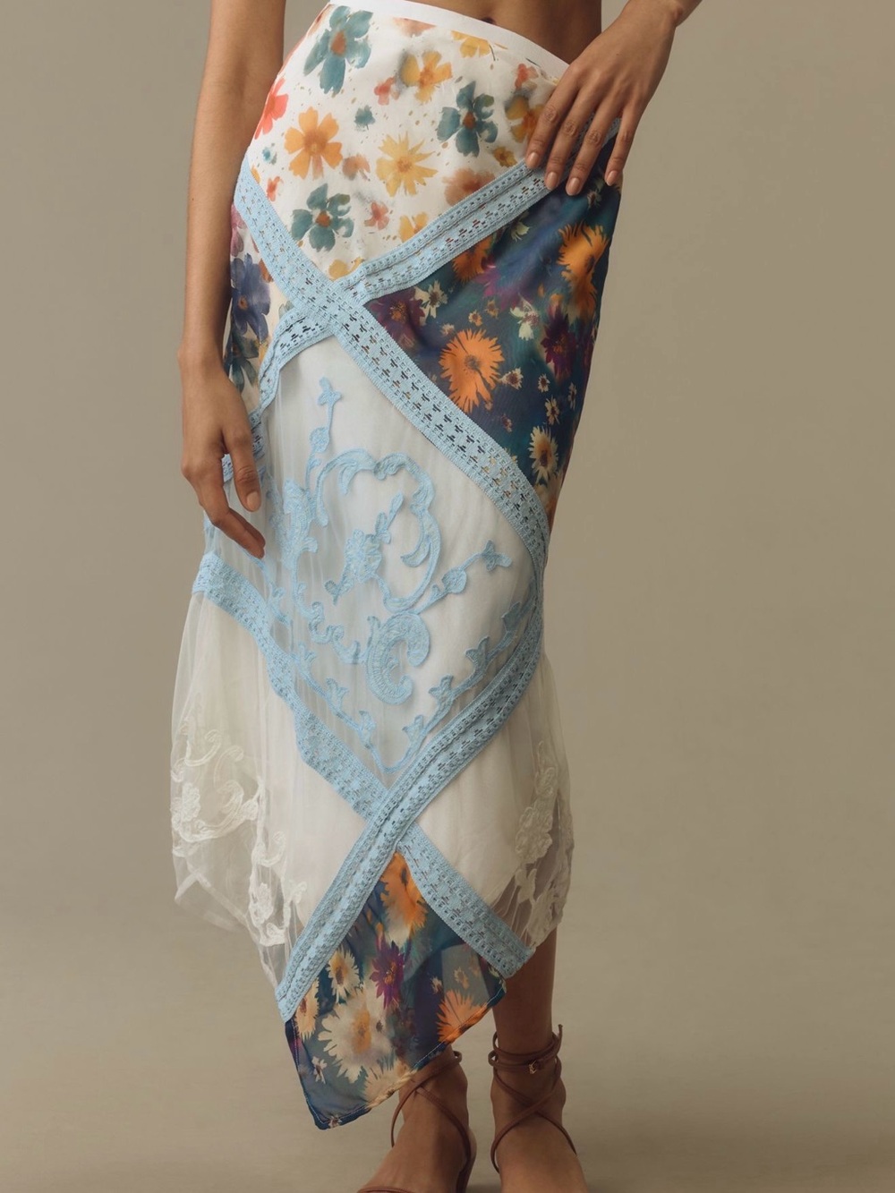 By Anthropologie Printed Mermaid Skirt